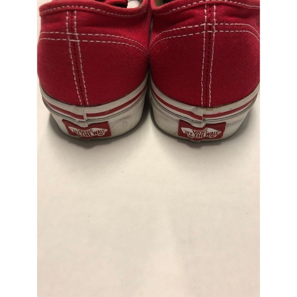 Vans Authentic™ Core Classics Red Canvas Sneakers Size 10.5 - Picture 6 of 7